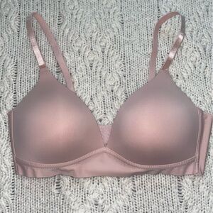 STRM Line 36C T Shirt Bra Wireless Champagne NWOT